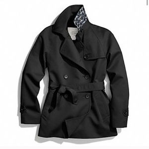 NWT Coach Black Belted Trench